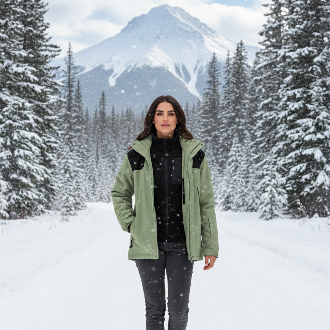 3-in-1 Hooded Fleece Winter Jacket for Women – Versatile Warmth, Breathable Fabric, Available in Multiple Sizes 0