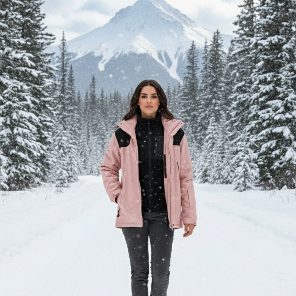 3-in-1 Hooded Fleece Winter Jacket for Women – Versatile Warmth, Breathable Fabric, Available in Multiple Sizes 0