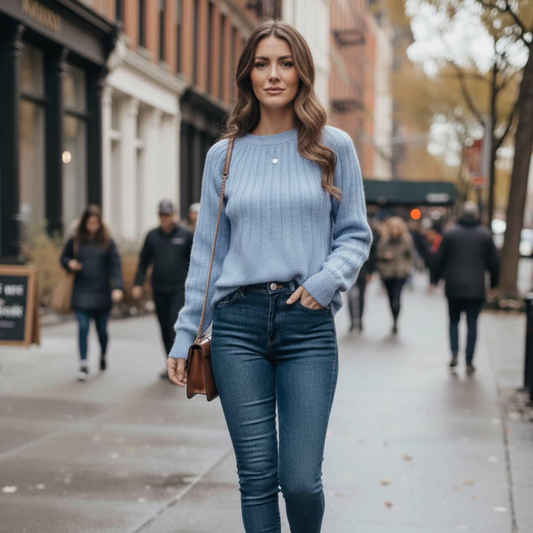 Cozy Knitted Chunky Sweater for Fall and Winter – Soft Elegant Design, Classic Fit, Machine Washable 0