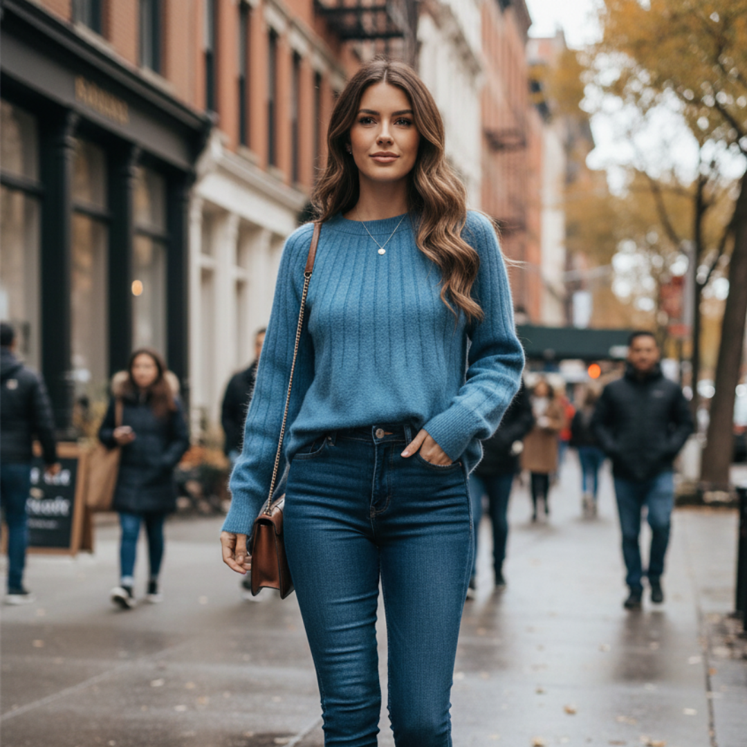 Cozy Knitted Chunky Sweater for Fall and Winter – Soft Elegant Design, Classic Fit, Machine Washable 0