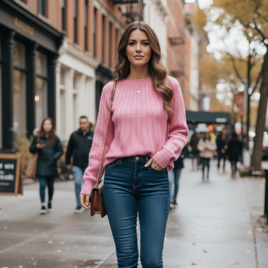 Cozy Knitted Chunky Sweater for Fall and Winter – Soft Elegant Design, Classic Fit, Machine Washable 0