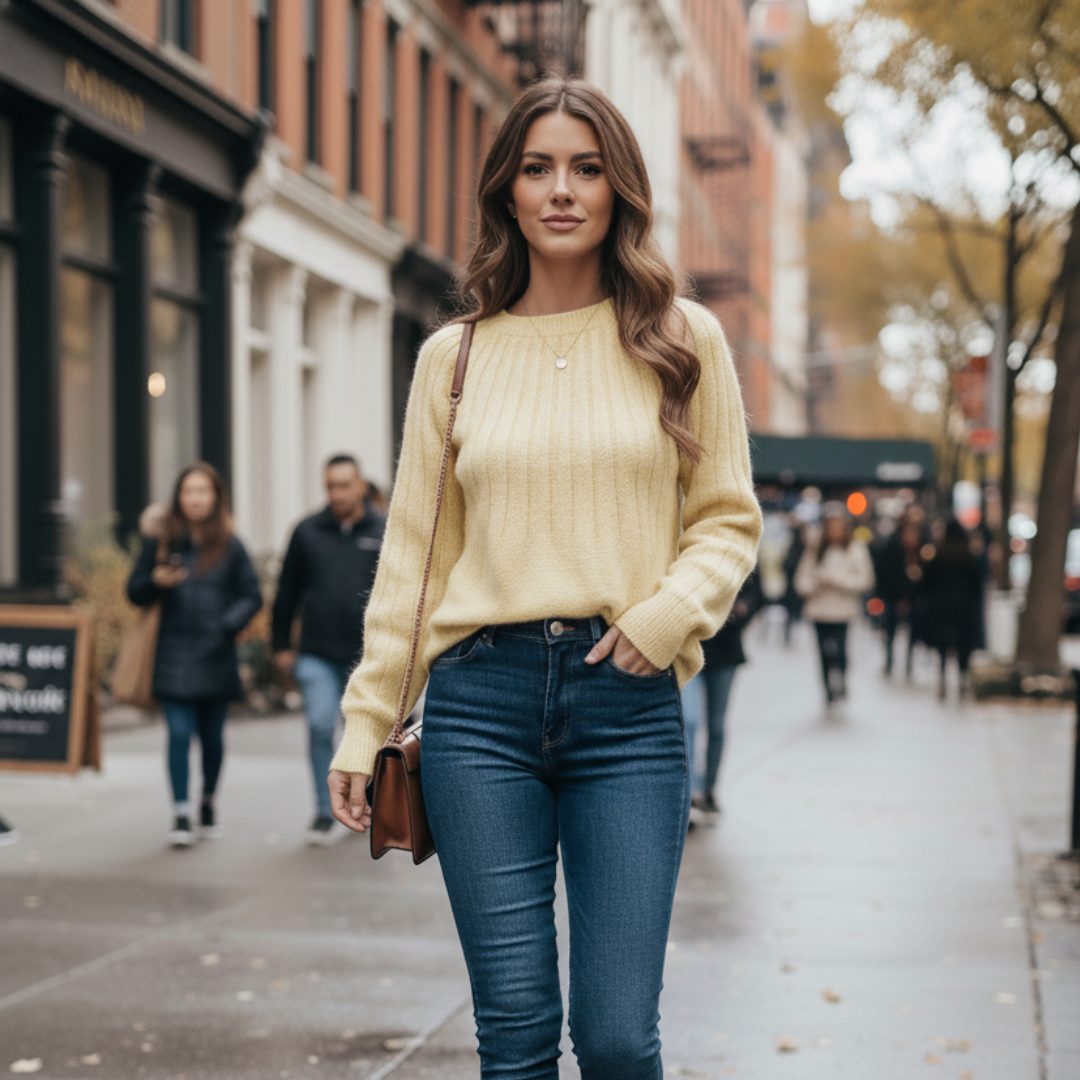 Cozy Knitted Chunky Sweater for Fall and Winter – Soft Elegant Design, Classic Fit, Machine Washable 0