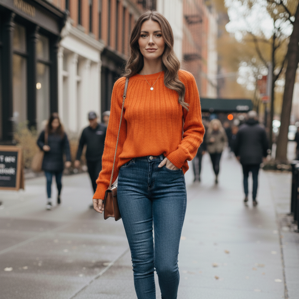 Cozy Knitted Chunky Sweater for Fall and Winter – Soft Elegant Design, Classic Fit, Machine Washable 0