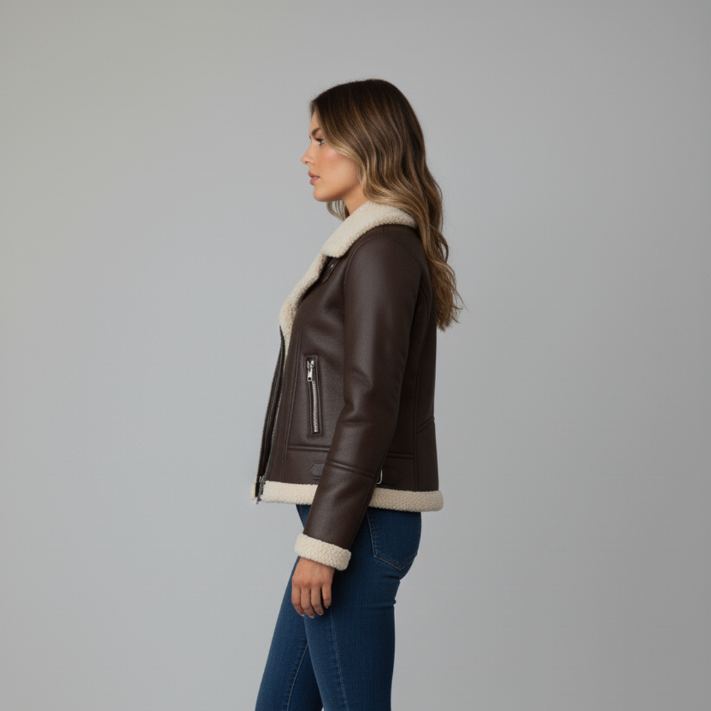 Elegant Water-Repellent Jacket with Faux Lapels – Cozy Insulated Layering Piece for All Seasons 0