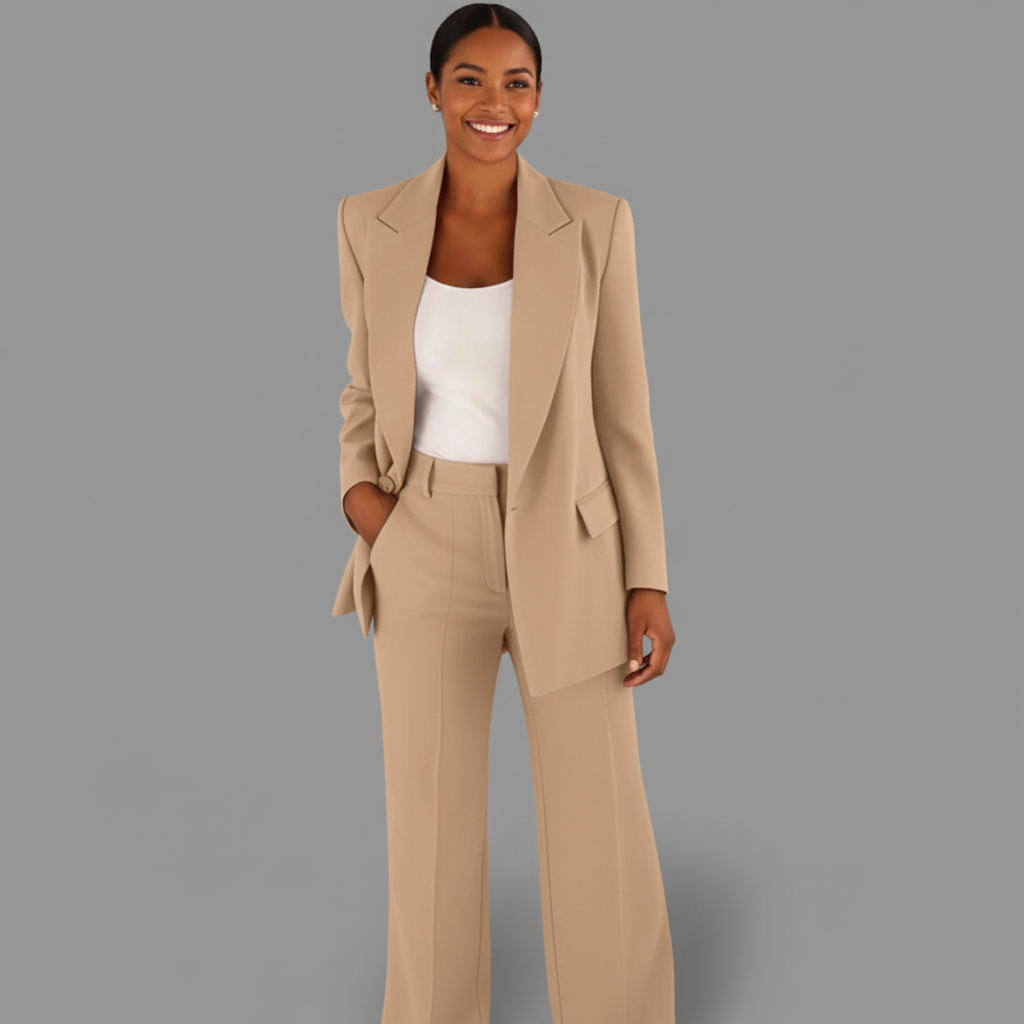 Elegant Women's Lace Suit Set – Comfortable Regular Fit Two-Piece Outfit in Premium Polyester and Spandex 0