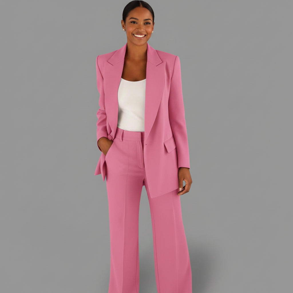 Elegant Women's Lace Suit Set – Comfortable Regular Fit Two-Piece Outfit in Premium Polyester and Spandex 0