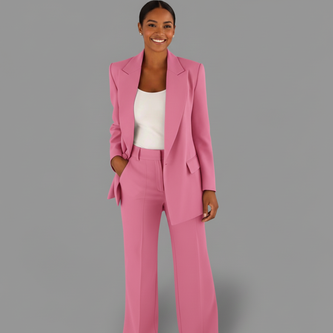 Elegant Women's Lace Suit Set – Comfortable Regular Fit Two-Piece Outfit in Premium Polyester and Spandex 0