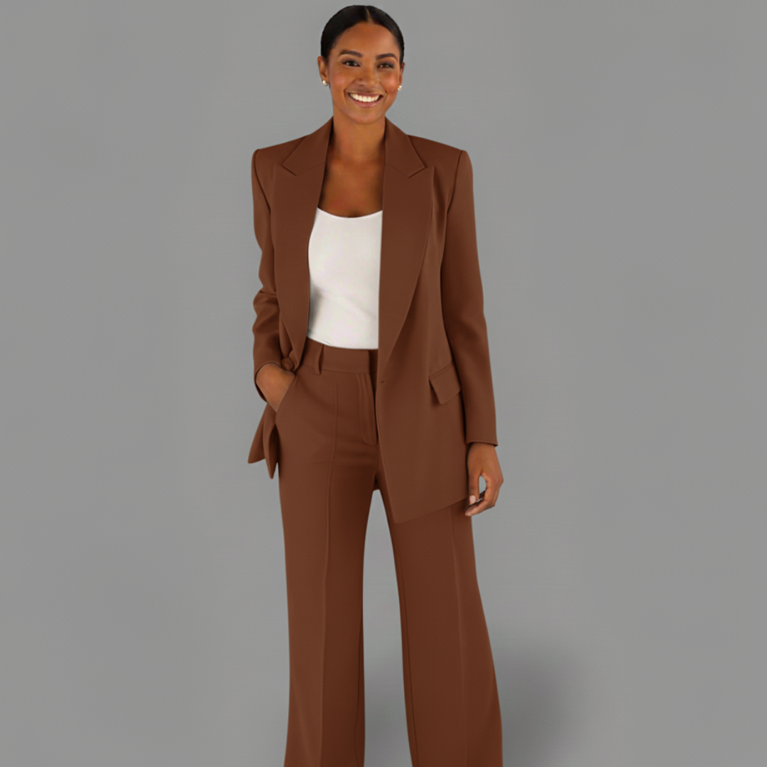 Elegant Women's Lace Suit Set – Comfortable Regular Fit Two-Piece Outfit in Premium Polyester and Spandex 0