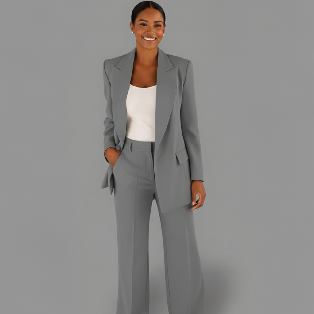 Elegant Women's Lace Suit Set – Comfortable Regular Fit Two-Piece Outfit in Premium Polyester and Spandex 0