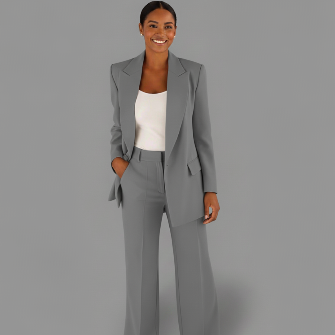 Elegant Women's Lace Suit Set – Comfortable Regular Fit Two-Piece Outfit in Premium Polyester and Spandex 0