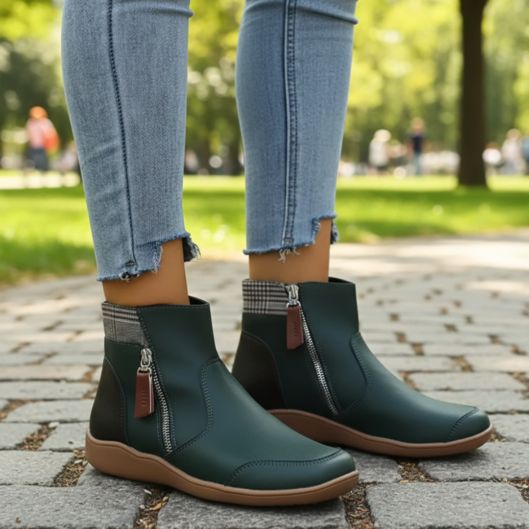 Orthopedic Zip-Up Boots with Arch Support, Non-Slip Outsole – Waterproof and Breathable Footwear for Comfort and Style 0