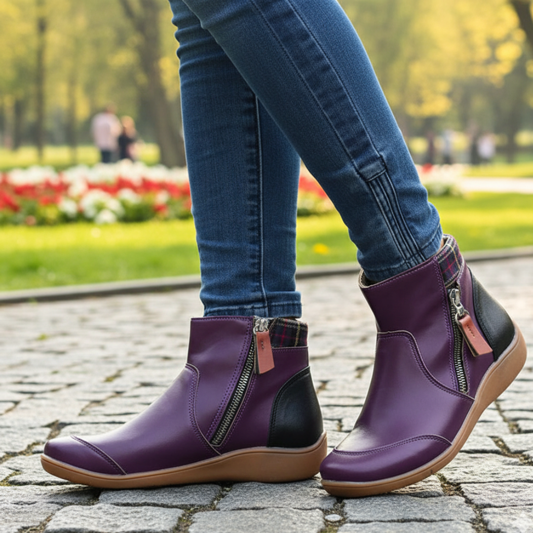 Orthopedic Zip-Up Boots with Arch Support, Non-Slip Outsole – Waterproof and Breathable Footwear for Comfort and Style 0