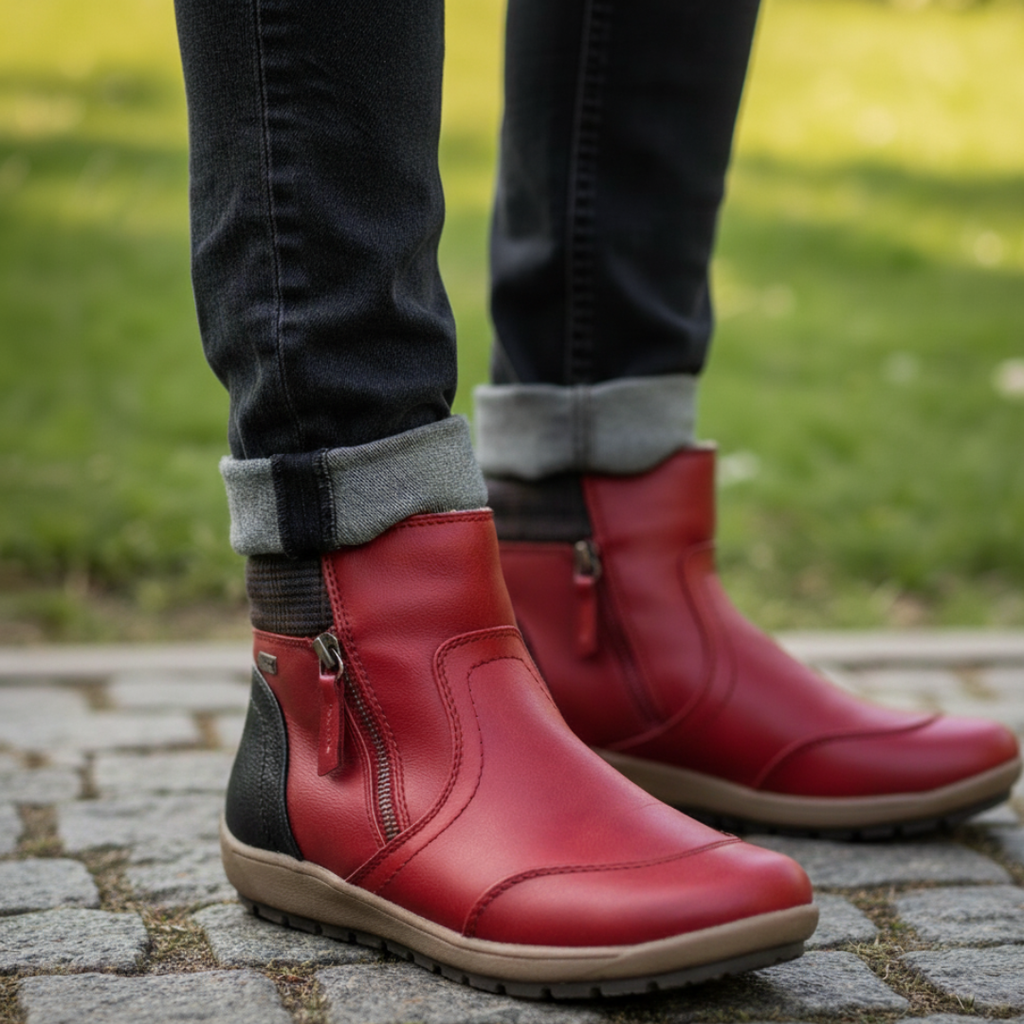 Orthopedic Zip-Up Boots with Arch Support, Non-Slip Outsole – Waterproof and Breathable Footwear for Comfort and Style 0