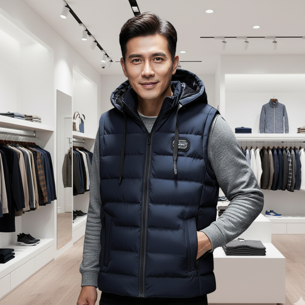 Premium Embroidered Vest with Hood – Versatile Fall Layering Piece 3