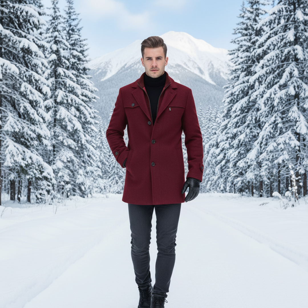 Waterproof Men's Winter Jacket - Stylish Outdoor Coat with Adjustable Cuffs and Multiple Pockets 1