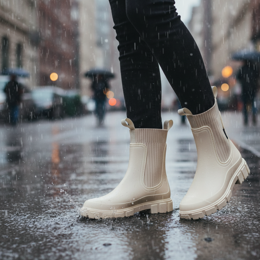 Waterproof Rubber Boots for Women with Anti-Slip Sole – Lightweight Rain Boots for All Weather Conditions 