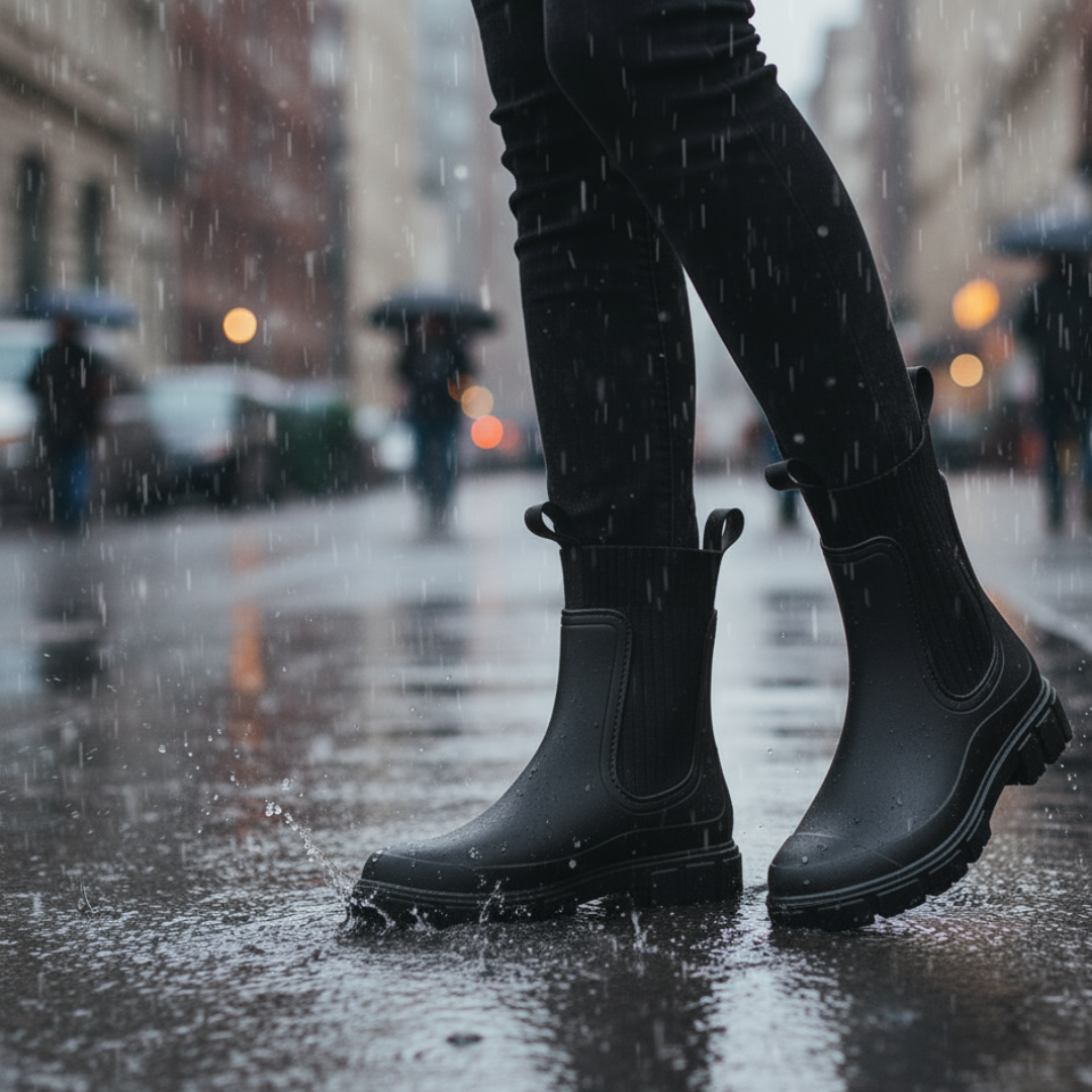 Waterproof Rubber Boots for Women with Anti-Slip Sole – Lightweight Rain Boots for All Weather Conditions 