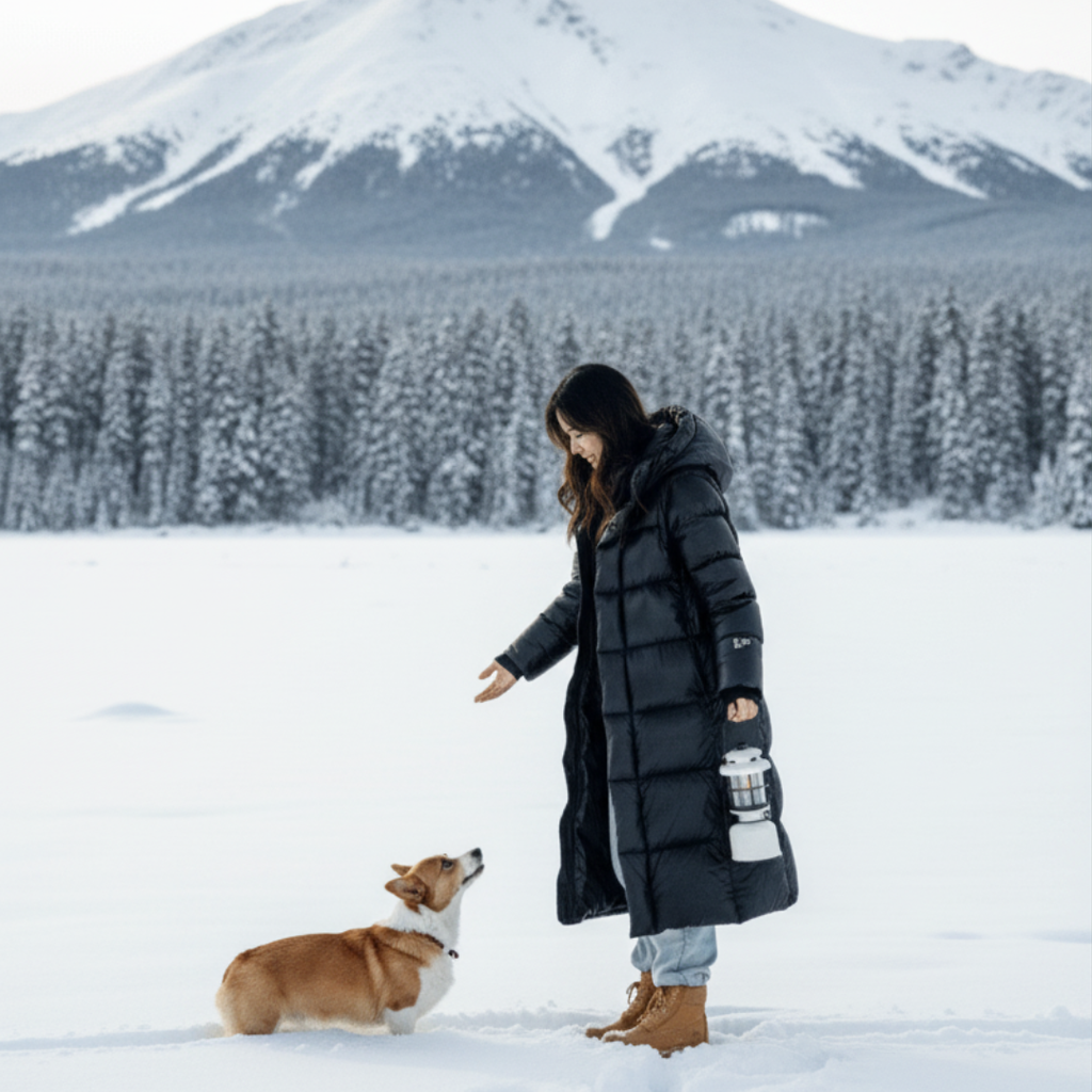 Women's Down Winter Jacket - Lightweight Puffer Coat with Elegant Design and Practical Pockets 0
