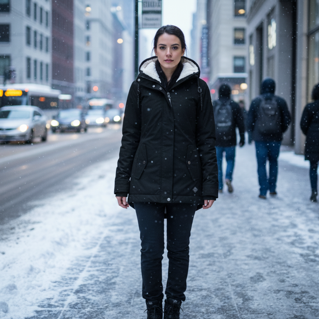 Women's Long Winter Jacket with Hood – Waterproof and Warm Outerwear 0