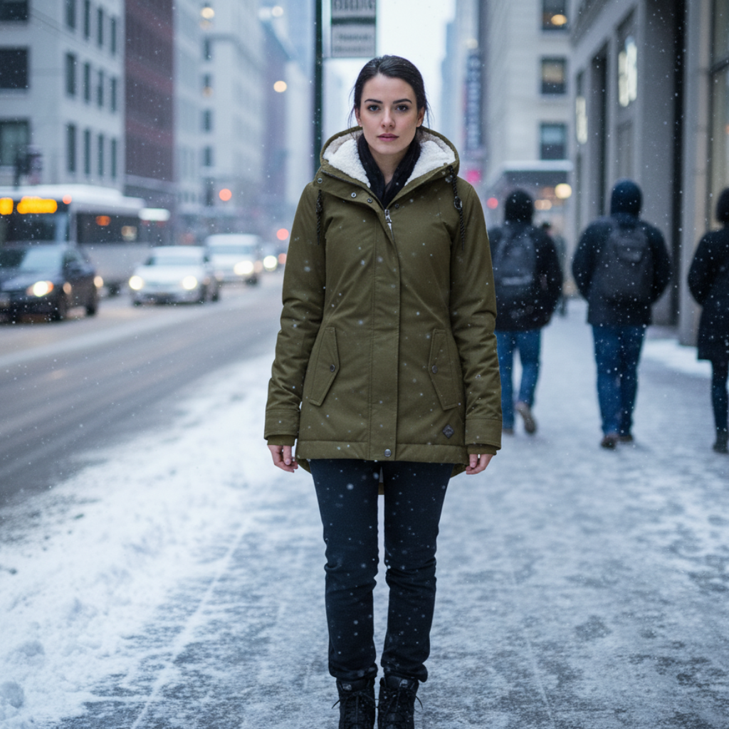 Women's Long Winter Jacket with Hood – Waterproof and Warm Outerwear 0