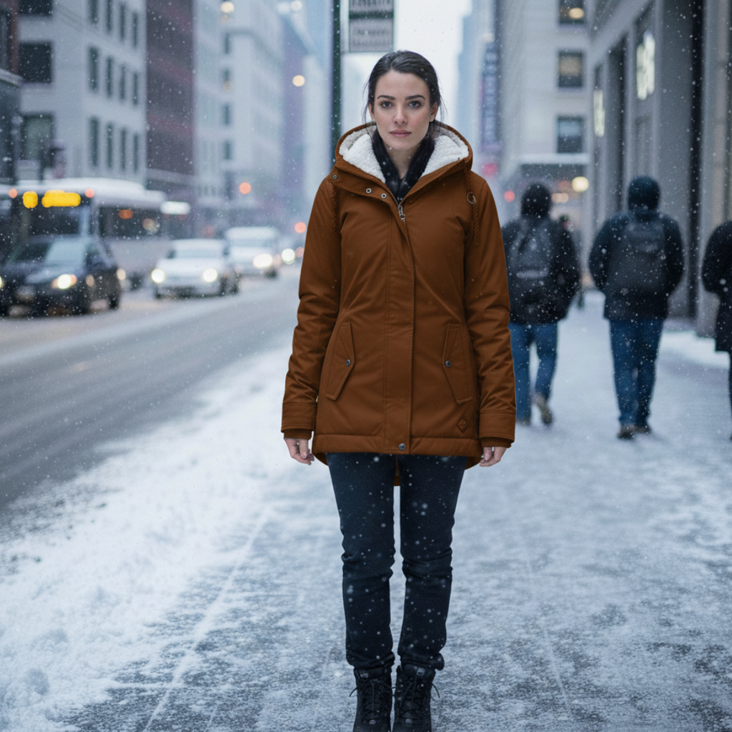 Women's Long Winter Jacket with Hood – Waterproof and Warm Outerwear 0