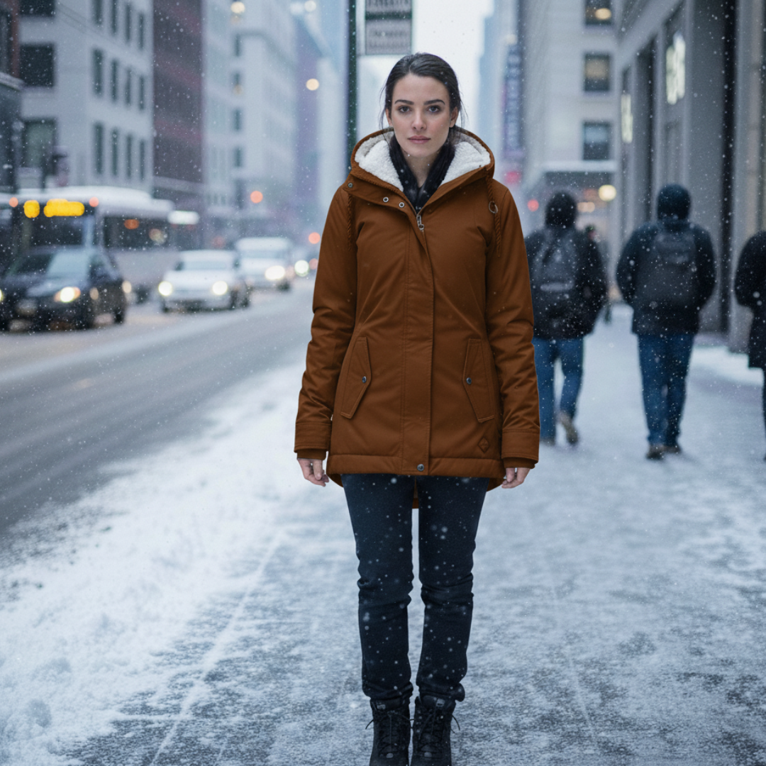 Women's Long Winter Jacket with Hood – Waterproof and Warm Outerwear 0