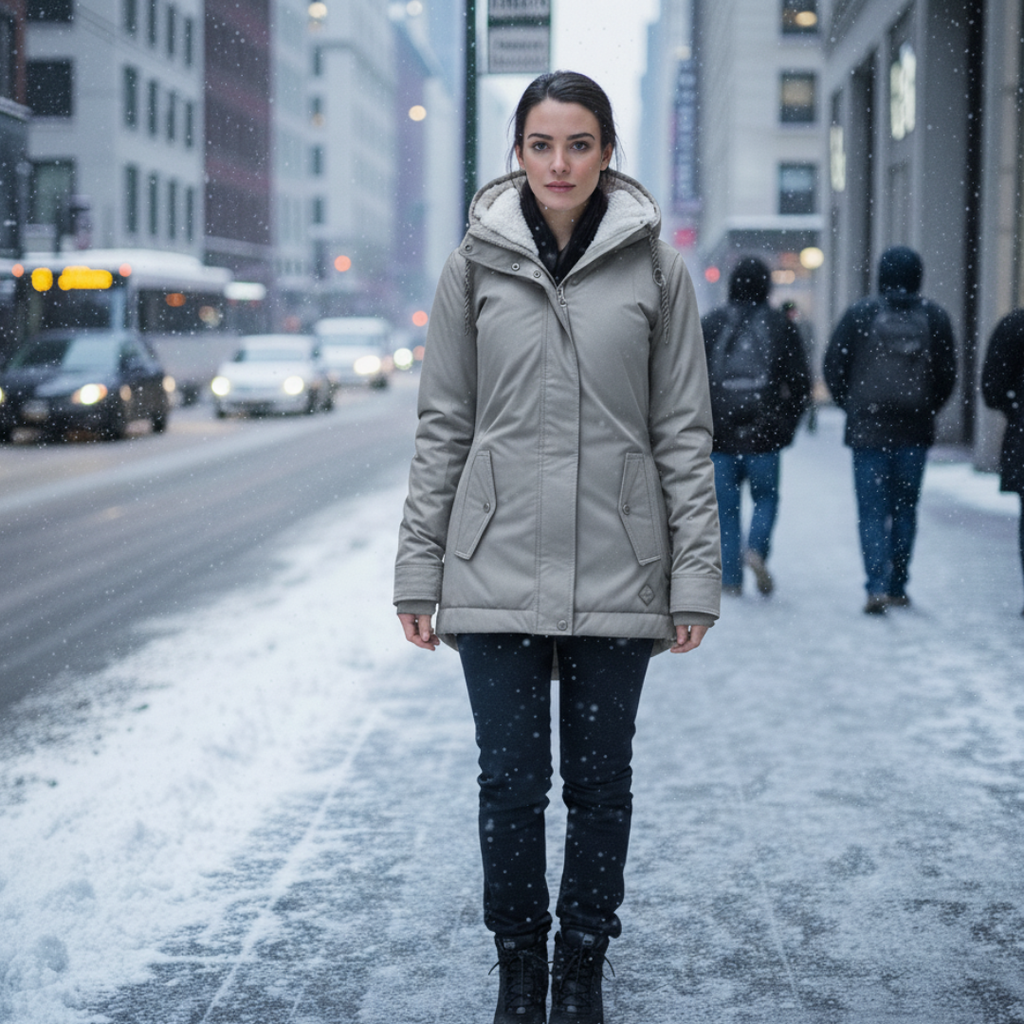 Women's Long Winter Jacket with Hood – Waterproof and Warm Outerwear 0