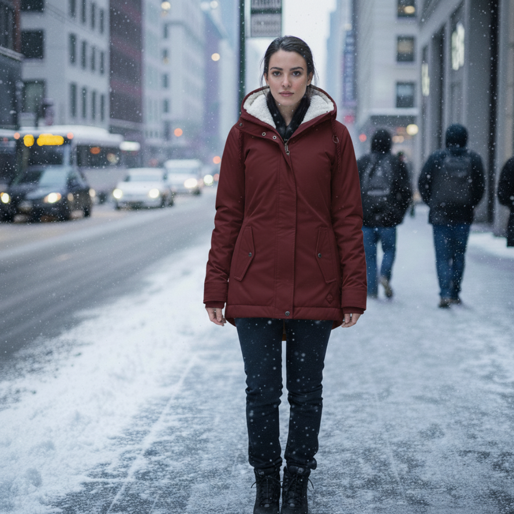 Women's Long Winter Jacket with Hood – Waterproof and Warm Outerwear 0