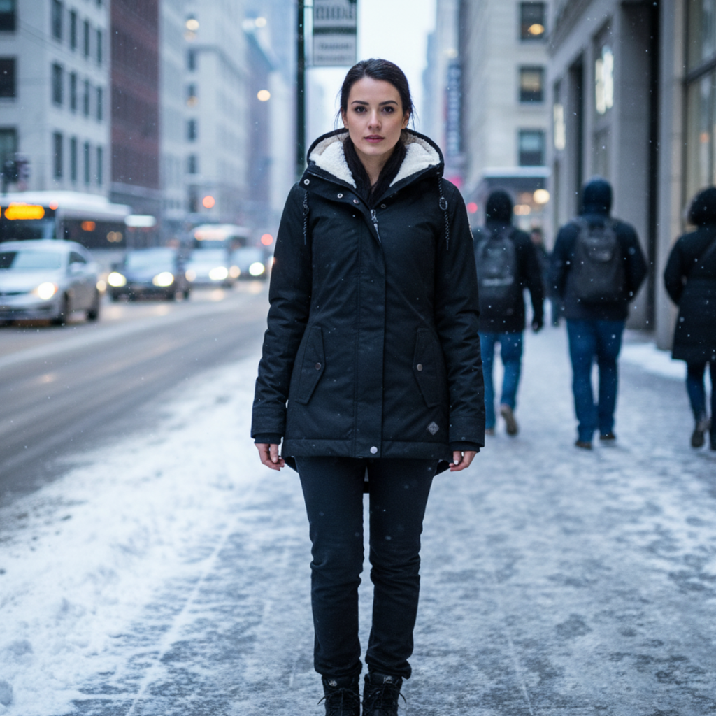 Women's Long Winter Jacket with Hood – Waterproof and Warm Outerwear 0